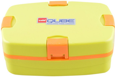 

Cello World Qube Rectangle 1 Containers Lunch Box, Green;yellow