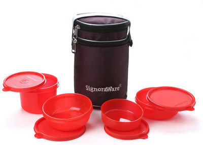 Signoraware 534 Perfect With Bag 4 Containers Lunch Box(1470 ml)