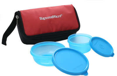 

Signoraware Kit 2 Containers Lunch Box(500 ml), Blue