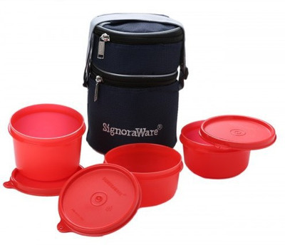 

Signoraware Officer - Red 3 Containers Lunch Box(1070 ml)
