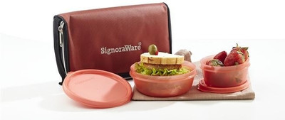 

Signoraware Signoraware Kit Lunch (With Bag)  530 2 Containers Lunch Box(500 ml), Multicolor