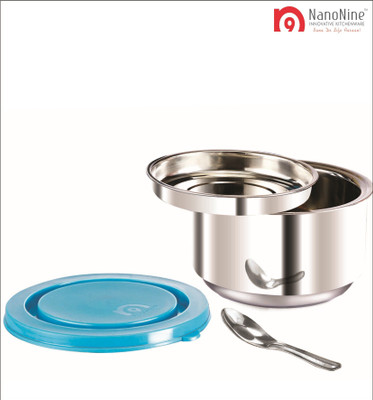 

Nano Nine Small Plus Tiffin 1 Containers Lunch Box(260 ml), Blue