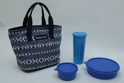 

Tupperware TRU-506BAG 3 Containers Lunch Box, Blue