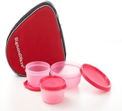 

Signoraware 531 3 Containers Lunch Box(920 ml), Pink