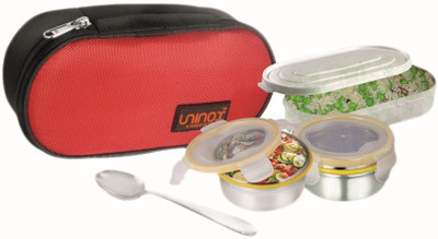 

Uninox UNX011 3 Containers Lunch Box(650 ml), Multicolor