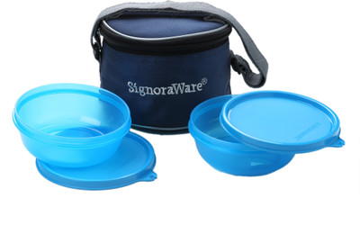 

Signoraware Buddy 2 Containers Lunch Box(600 ml), Blue