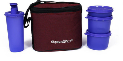 

Signoraware 521 4 Containers Lunch Box(750 ml), Violet