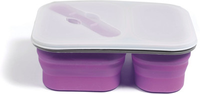 

Babyoodles Purple Twin Compartments Expandable Silicon Tiffin Box 1 Containers Lunch Box(1450 ml)