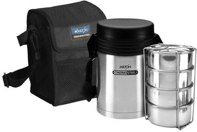 

Milton Tuscani (4 Container) Lunch Box 4 Containers Lunch Box(1200 ml), Silver