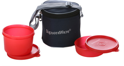 

Signoraware Executive 2 Containers Lunch Box(630 ml), Red