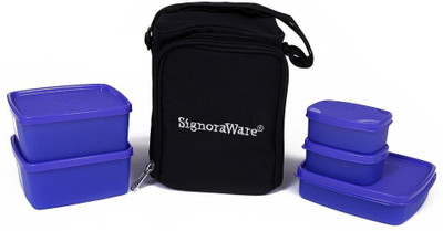 

Signoraware 547 Trendy 5 Containers Lunch Box(1550 ml), Violet