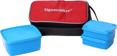 

Signoraware Eat in 3 Containers Lunch Box(800 ml), Blue