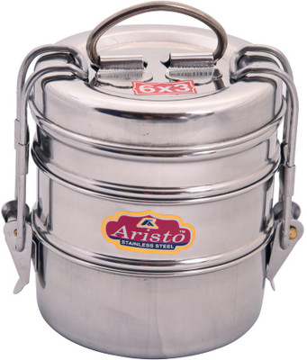 Aristo Tiffin 6X3 3 Containers Lunch Box(370 ml)