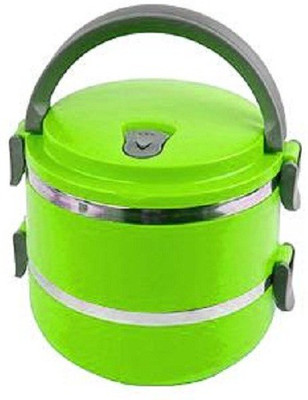 

Genextonline Hot and Healthy 2 Containers Lunch Box(1400 ml), Green