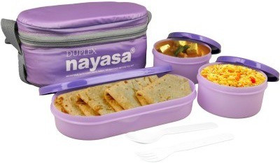 

Nayasa Ny-Duplex 3 Containers 3 Containers Lunch Box(600 ml), Purple