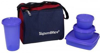Signoraware Best - Violet (980ml) 4 Containers Lunch Box(980 ml)