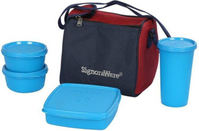 Signoraware Signoraware Best Lunch Jumbo (with Bag) 4 Containers Lunch Box 4 Containers Lunch Box(900 ml)