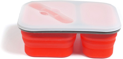 

Babyoodles Red Twin Compartments Expandable Silicon Tiffin Box 1 Containers Lunch Box(1450 ml)