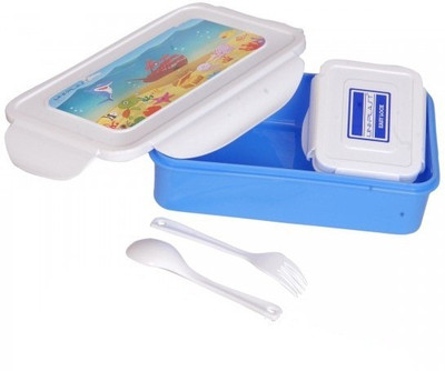

Uniplast Easy Lock 2 Containers Lunch Box(600 ml), Blue;red;yellow