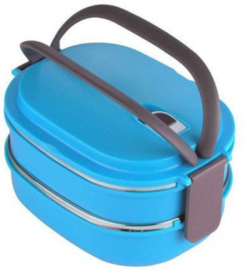 AADYA HOMIO103 2 Containers Lunch Box(2 L), Blue