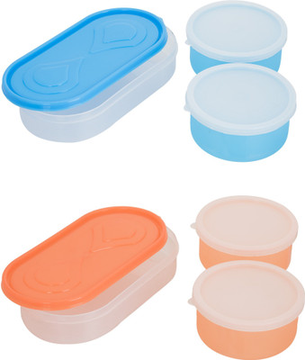 

Carrolite Container - 1300 ml Plastic Grocery Container(Pack of 6, Blue, Pink)