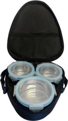 

CELLTONE 1502 3 Containers Lunch Box(600 ml), Silver