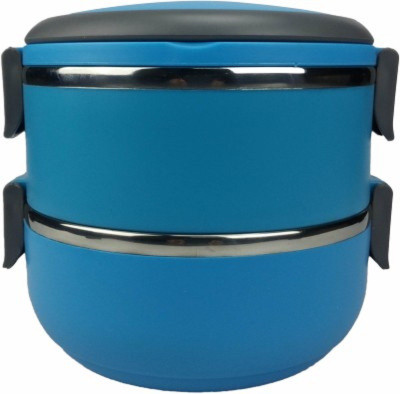 

HENGLI DE/23 2 Containers Lunch Box(750 ml), Blue