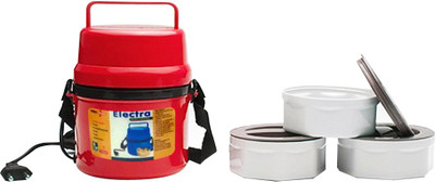 

Power Plus MEEH06R1213 3 Containers Lunch Box(1200 ml), Red