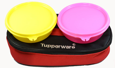 

Tupperware two container 2 Containers Lunch Box(600 ml), Multicolor