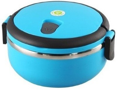 Homio Single Layer Round Blue 1 Containers Lunch Box(700 ml)