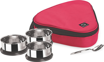 

Stenso Trio 3 Containers Lunch Box(600 ml), Red
