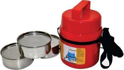 

Capstone lunch box 3 Containers Lunch Box(350 ml), Red