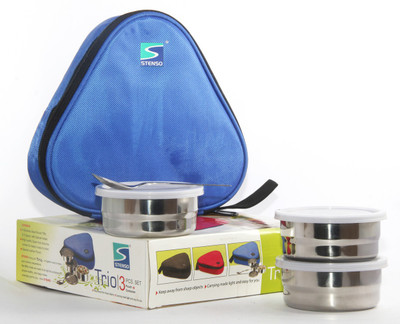 

Stenso Trio 3 Containers Lunch Box(450 ml), Blue