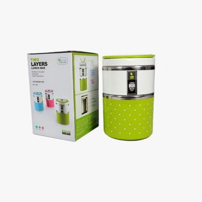 Homio 8504 Double Layer 2 Containers Lunch Box(930 ml), Green