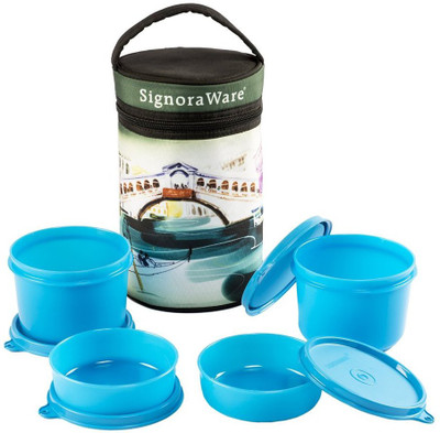

Signoraware P10509 4 Containers Lunch Box(250 ml), Blue