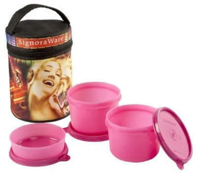 

Signoraware Jazz Executive 3 Containers Lunch Box(1080 ml), Pink