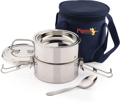Pigeon Aroma-2 2 Containers Lunch Box(500 ml), Steel