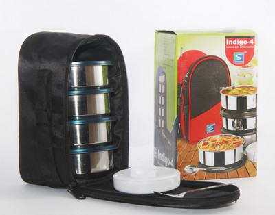 

Stenso Indigo4 5 Containers Lunch Box(900 ml), Black