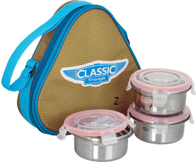 

Zanelux LB-029 3 Containers Lunch Box(750 ml), Multicolor