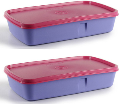 

Tupperware Groovy 2 Containers Lunch Box(750 ml), Multicolor