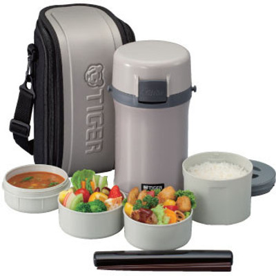 

Tiger LWU - F200 4 Containers Lunch Box(1280 ml), Silver