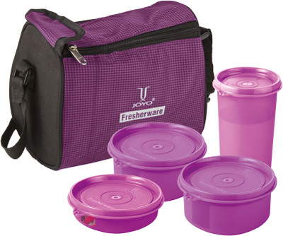 

Joyo Bento 4 Containers Lunch Box(450 ml), Purple