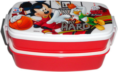 

SKI Play Hard 2 Containers Lunch Box(775 ml), Red;white