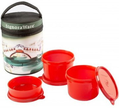 

Signoraware Venice Executive - Red (Medium-1080ml) 3 Containers Lunch Box(1080 ml)