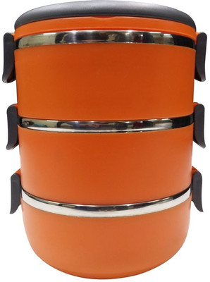 

Hengli 3 Pc 3 Containers Lunch Box(2100 ml), Orange