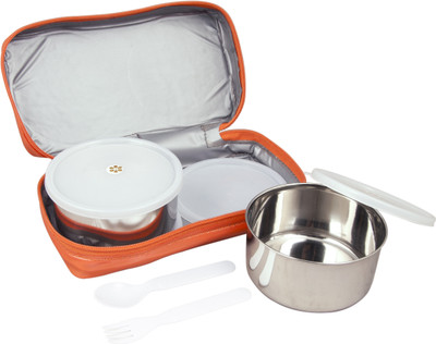 

Nayasa ny-lb-05or 2 Containers Lunch Box(300 ml), Orange