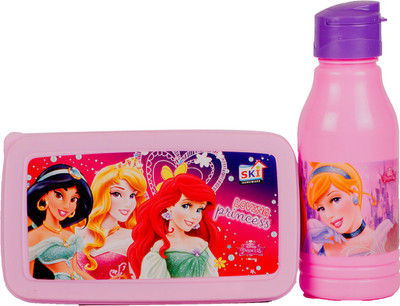 

Disney Princess Set 2 Containers Lunch Box(500 ml), Pink