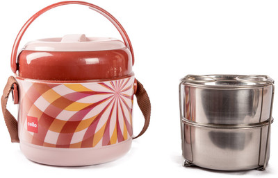 

Cello 134597 2 Containers Lunch Box(600 ml), Brown