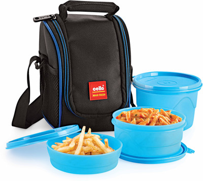 

Cello CMF000000 3 Containers Lunch Box(550 ml), Blue