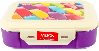 

Milton Quick Bite 2 Containers Lunch Box(200 ml), Purple